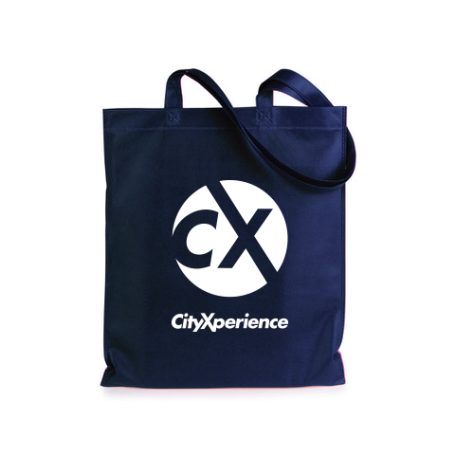 Bolsa azul con logo de Cityxperience